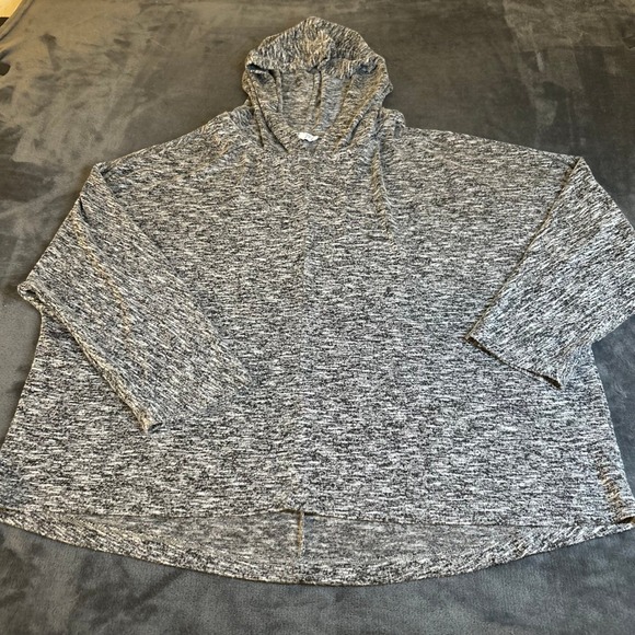 Workshop Republic Clothing Womens 2X Gray/Black Knit Hoodie Sweatshirt Casual - Picture 1 of 10